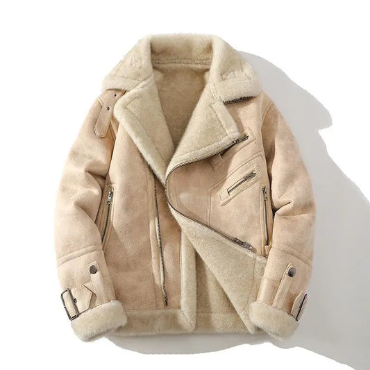 Glacier – Vegan Leather Shearling Jacket