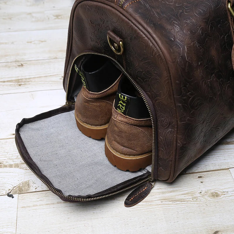 Florentine – Embossed Leather Duffel Bag