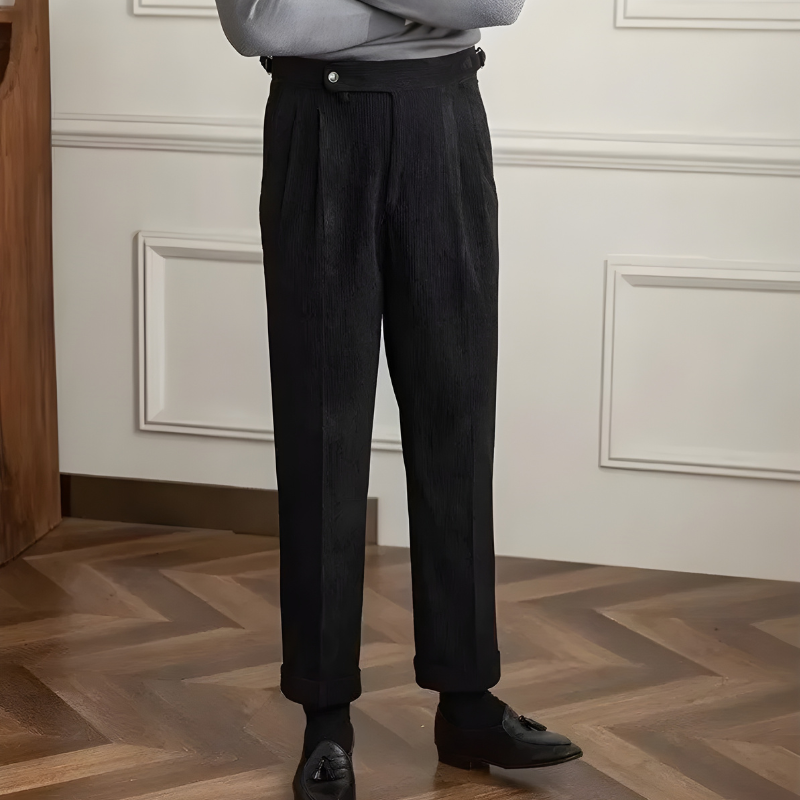 Crestwell – Corduroy Side-Tab Trousers