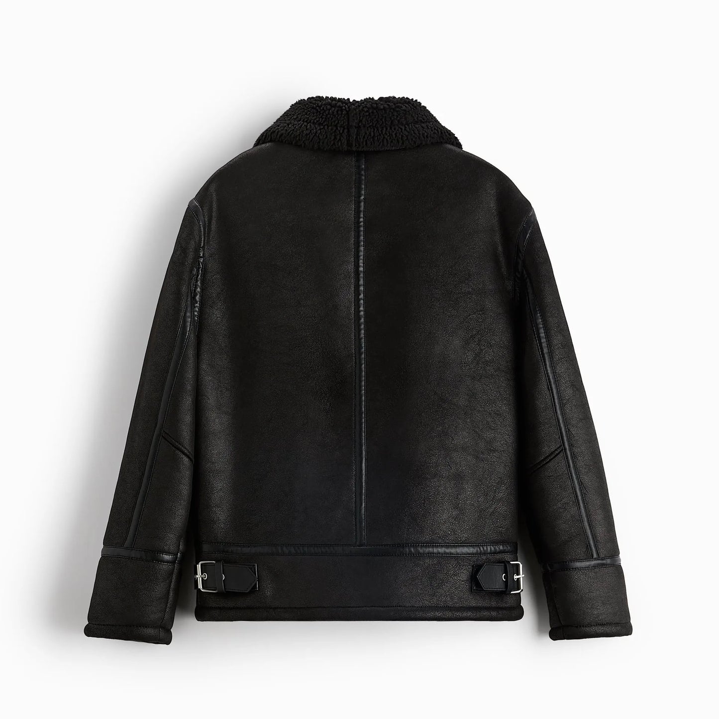 Ivory – Shearling Moto Jacket