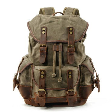 Overland – Waxed Canvas & Leather Rucksack