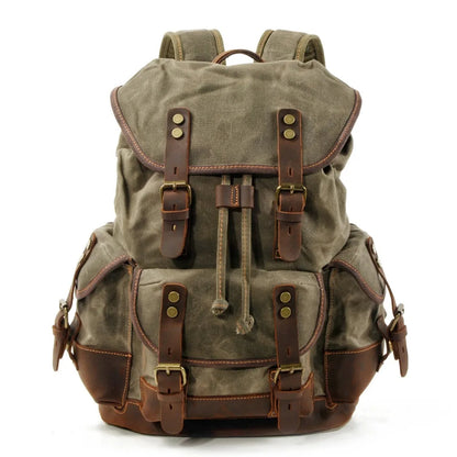 Overland – Waxed Canvas & Leather Rucksack