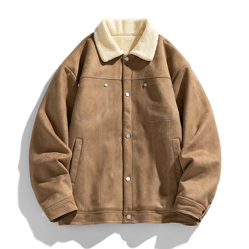Ridgewell – Vegan Suede Sherpa Trucker Jacket