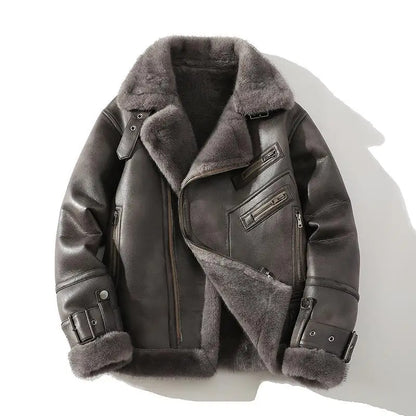 Glacier – Vegan Leather Shearling Jacket