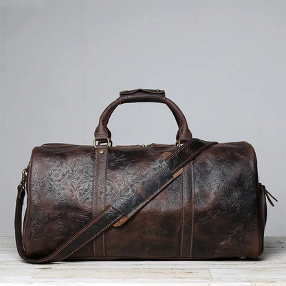 Florentine – Embossed Leather Duffel Bag