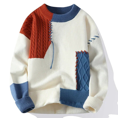 Ridgeblock - Colorblock Cable Sweater