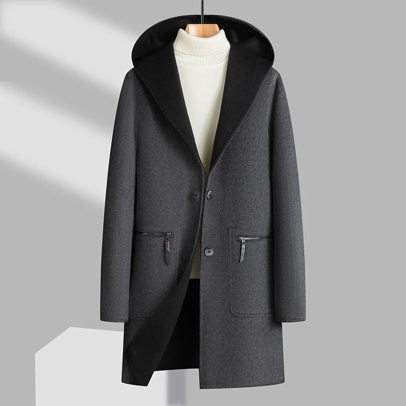 Edgecliff – Reversible Wool Blend Hooded Coat