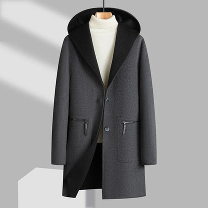 Edgecliff – Reversible Wool Blend Hooded Coat