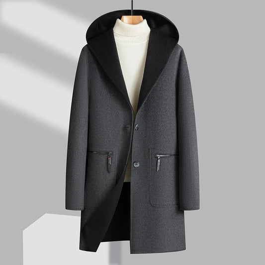 Edgecliff – Reversible Wool Blend Hooded Coat