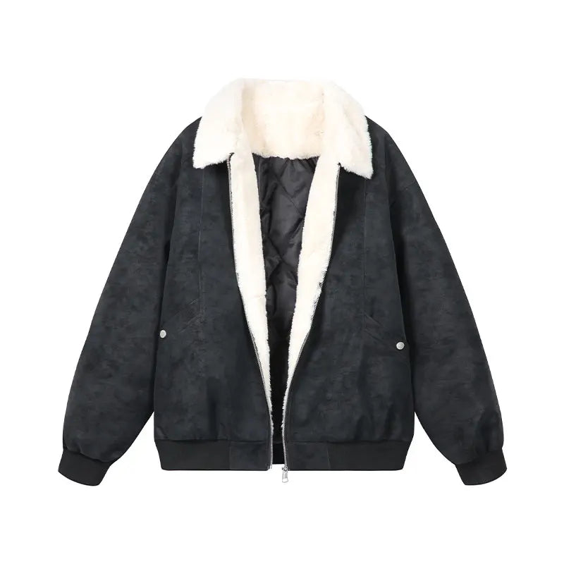 Tundra – Sherpa-Lined Vegan Suede Jacket