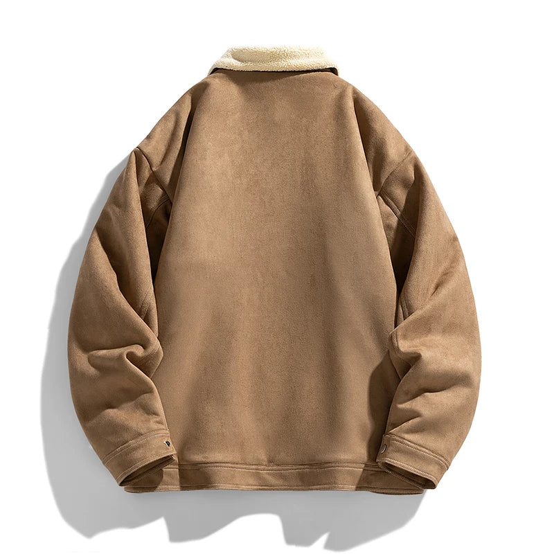 Ridgewell – Vegan Suede Sherpa Trucker Jacket