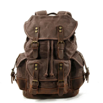 Overland – Waxed Canvas & Leather Rucksack