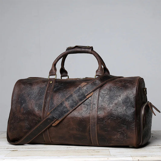 Florentine – Embossed Leather Duffel Bag