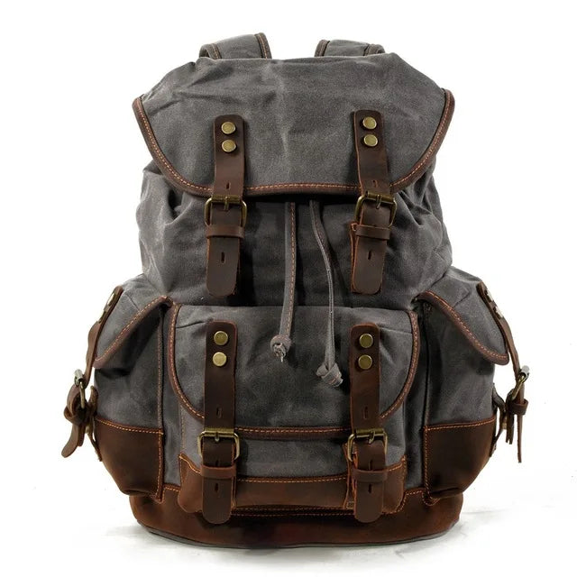 Overland – Waxed Canvas & Leather Rucksack