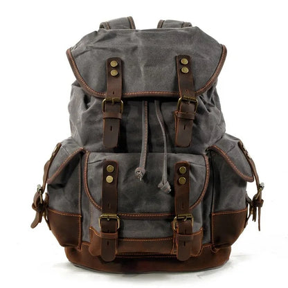 Overland – Waxed Canvas & Leather Rucksack