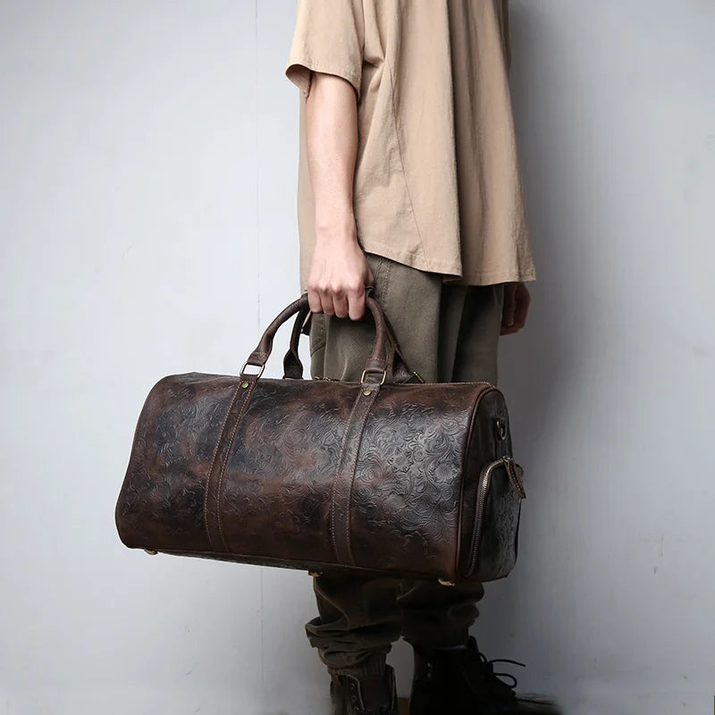 Florentine – Embossed Leather Duffel Bag