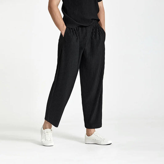 Wavefold – Pleated Tapered Trousers