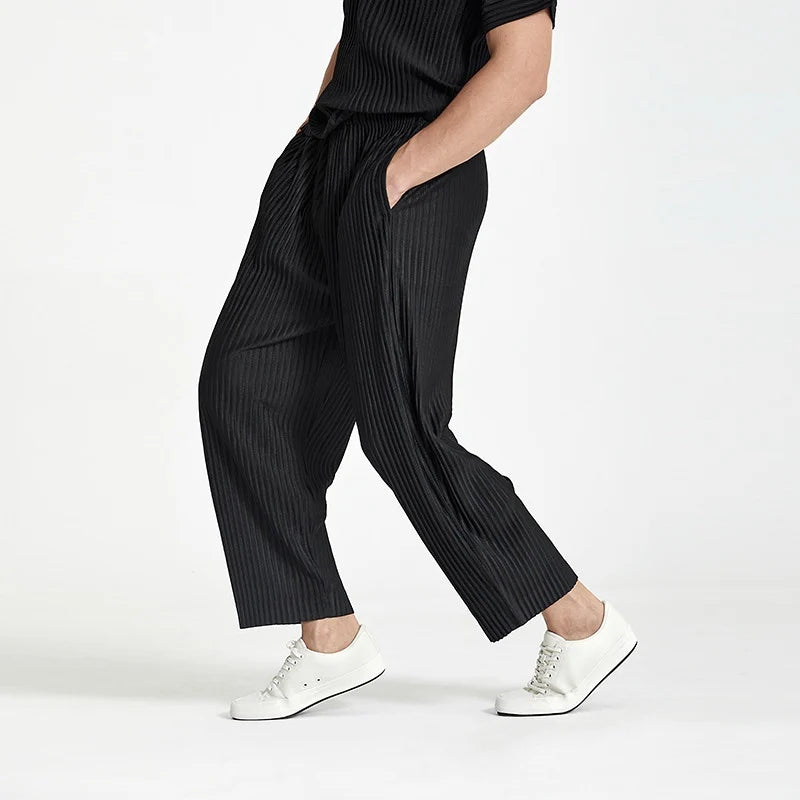 Wavefold – Pleated Tapered Trousers