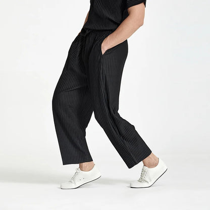 Wavefold – Pleated Tapered Trousers