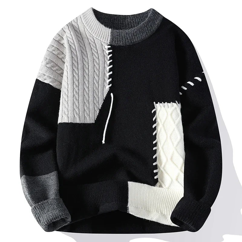 Ridgeblock - Colorblock Cable Sweater