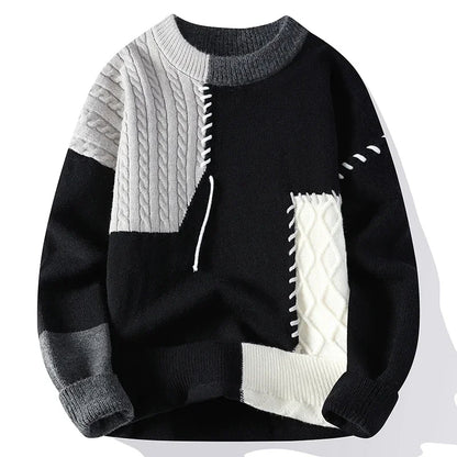 Ridgeblock - Colorblock Cable Sweater