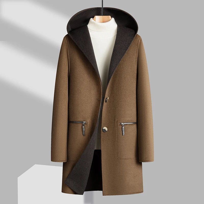 Edgecliff – Reversible Wool Blend Hooded Coat