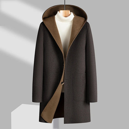 Edgecliff – Reversible Wool Blend Hooded Coat