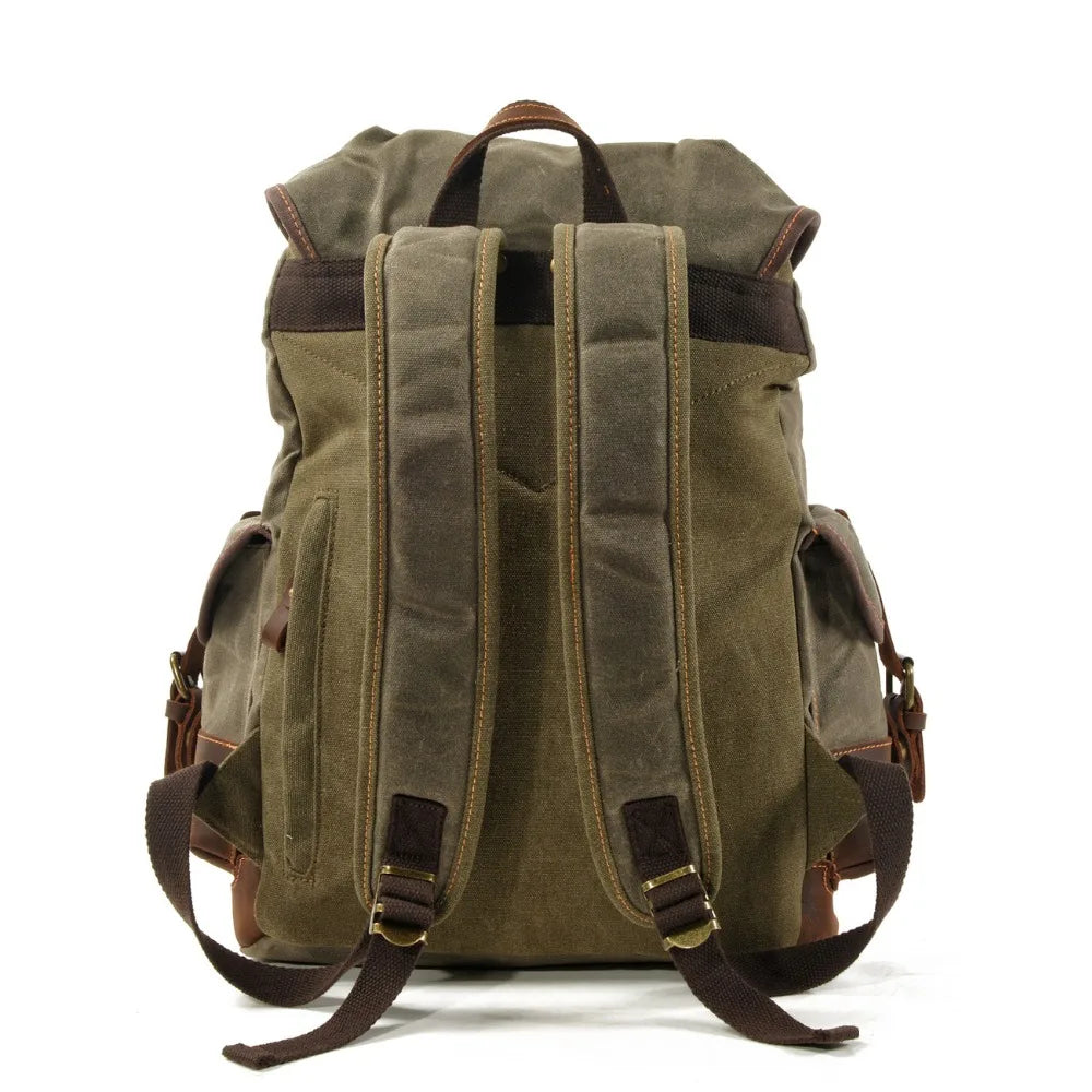 Overland – Waxed Canvas & Leather Rucksack