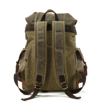 Overland – Waxed Canvas & Leather Rucksack