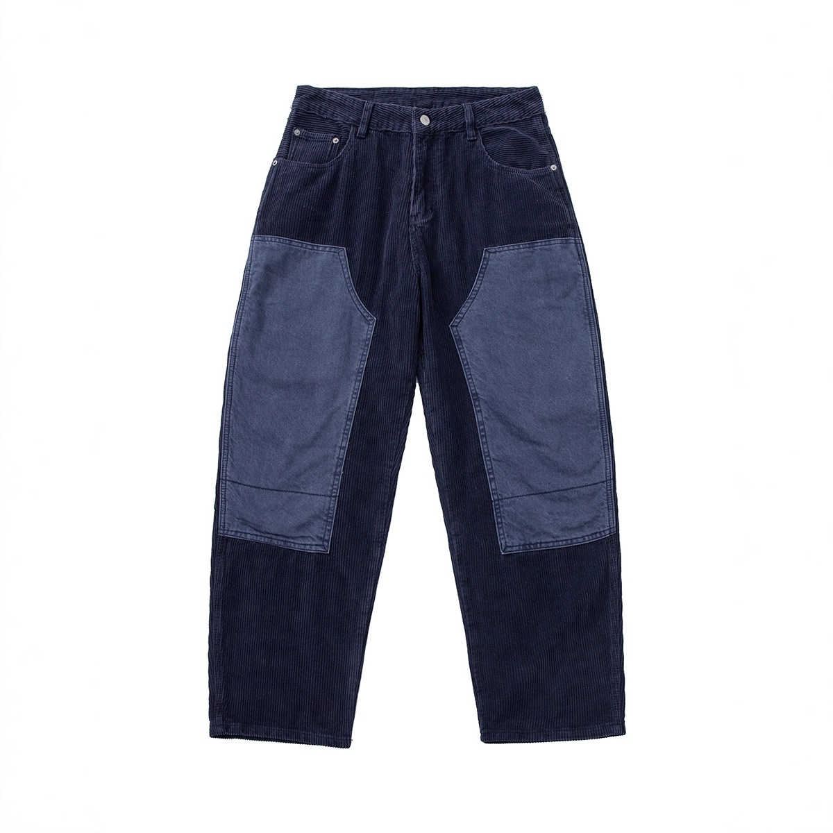 Navy Ridge - Corduroy Patchwork Pants