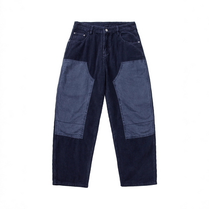 Navy Ridge - Corduroy Patchwork Pants