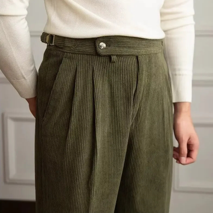 Crestwell – Corduroy Side-Tab Trousers