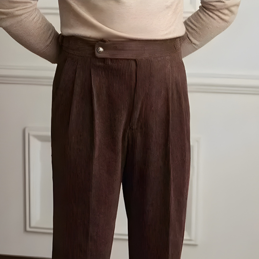 Crestwell – Corduroy Side-Tab Trousers